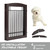 PAWLAND 96-inch Extra Wide Dog gate for The House, Doorway, Stairs, Freestanding Foldable Wire Pet Gate, Set of Support Feet Included (Espresso, 30" Height-4 Panels)