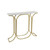 Suzanne Slim Metal Console Table with Faux Marble Top, Gold Finish