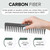 Bardeau Essentials Black Carbon Wide Tooth Comb (7 Inch) - 2 Pack - Professional Detangling & Styling Tool for Men & Women, All Hair Types