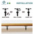 Commercial Handrail Bracket Wall Mounted Oil Rubbed Bronze Black, 3 Pack | HOWTOOL
