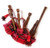 Mini bagpipe Rosewood irish Royal Stewart cover & cord Starter playable for beginner kids junior set comes with 2 free reeds and instruction