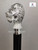 Sterling Silver Plated The King Lion Head Walking Stick with Black Beechwood Collectors Gifts