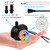 PULACO 160GPH Small Fountain Pump, 10Watt Submersible Pump with Automatic Color Changing LED Light and 3.3 ft Tubing for Water Feature, Outdoor Pond, Aquarium fish tanks