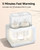 Baby Bottle Warmer, Grownsy 8-in-1 Fast Milk Warmer with Timer Breastmilk or Formula, Fits 2 Bottles, Accurate Temperature Control, with Defrost, Sterili-zing, Keep, Heat Baby Food Jars Function