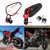 Red Motorcycle Bar End Mirrors Rear View CNC Compatible with Honda GROM MSX125 CB500F Kawasaki Z125 Z650 Z750 Z800 Z900 ER6N ER6F
