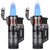 TOPKAY Cigar Lighters Triple Jet Flame Torch Lighters, Windproof Butane Refillable Torch Lighters with a Gift Box, 2 Packs (Butane Not Included)