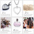 Zeqingjw Glass Cremation Jewelry Necklace with Heart Memorial Locket for Ashes - Stainless Steel Keepsake Urn Pendants