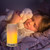 LED Flame Effect Light, USB Rechargeable Flame Candle Waterproof Dimmable 4 Modes Lantern with Gravity Sensing Effect & Magnetic Base, for Halloween, Room, Party, Bar Decor