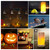 LED Flame Effect Light, USB Rechargeable Flame Candle Waterproof Dimmable 4 Modes Lantern with Gravity Sensing Effect & Magnetic Base, for Halloween, Room, Party, Bar Decor