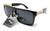 Locs 91156 Black Sunglasses | Authentic Gangster Squared Flat Top Ivory Arms Shades