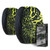ALIEN PROS Bike Handlebar Tape Carbon Fiber (Set of 2) Black Yellow - Enhance Your Bike Grip with These Bicycle Handle bar Tape - Wrap Your Bike for an Awesome Comfortable Ride