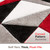 Well Woven Walker Red Triangle Boxes Thick Soft Plush 3D Textured Shag Runner Rug (2'7" x 9'10")