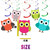 10 PCS Owl Streamers Pack - Mystical Nighttime Creature Hanging Decorations for Themed Parties, Events, and Enchanted Spaces