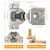 Chibery 4 Pack 1-1/4" 4D Concealed Hinges for Face Frame Door, Soft Close On/Off Switch, Self Closing, 105° Open Angle Concealed Stainless Steel Hinges for Framed Cabinet, Satin Nickel