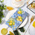 JarThenaAMCS 80Pcs Tiles Lemons Paper Guest Napkins Blue Yellow 3 Ply Disposable Napkins Dinner Hand Napkin Towel for Party Supplies Table Decor