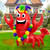 Generic Crawfish Boil Seafood 6 Foot Mardi Gras Inflatable Outdoor Decorations Blow Up Lobster Jester Beads Built-in LED Lights Mardi Gras Yard Decorations Lawn Garden Home Indoor Carnival Party, RED