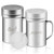 ZERUIDM Stainless Steel Salt and Pepper Shakers Set, 14 OZ Seasoning Spice Shaker with Lid and Handle 127 Holes, Metal Dredge Shaker for Powder Sugar Cooking Kitchen Baking (2 Pieces)