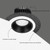 Maxxima 4 in. Trimless Ultra-Thin Recessed Anti-Glare LED Downlight Canless IC Rated 1000 Lumens 5 Color Temperature Selectable 2700K/3000K/3500K/4000K/5000K, Dimmable, Black, 5 CCT Slim J-Box Incl