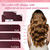 DIYOMO I Tip Hair Extensions Human Hair Wine Red Remy Itip Human Hair #99J Burgundy 20inch Pre Bonded Invisible I Tip Hair Extensions Straight Stick 50g/60s