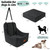 Lealchum Dog Car Seat for Medium Dogs Up to 40lbs,Fully Detachable and Washable,Memory Foam Covered Soft Fabric,Easy to Install with Adjustable Straps,Anti-Slip Base,Two Side Pockets(Black,Medium)