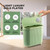 Supteron Bathroom Trash Can with Lid 3.2 Gallon Narrow Trash Can Small Plastic Trash Bin 12 Liter with Press Type Lid for Bedroom Bathroom, Mint Green Supteron Bathroom Trash Can with Lid 3.2 Gallon Narrow Trash Can Small Plastic Trash Bin 12 Liter with Press Type Lid for Bedroom Bathroom, Mint Green