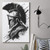 in A Spartan Helmet Canvas Painting Wall Art Black And White Poster Print Artwork Picture for Bedroom Room Decor 16x24inch(40x60cm) Unframe-color-3