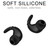 Silicone Sport Ear Hooks Tips for Beats Flex, Beats Stuido Buds Eartips Replacement Ear Tips for Beats Flex Earbuds 3 Pairs Medium Black