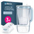 BRITA Glass Water Filter Jug Light Blue (2.5L) Starter Pack inc. 3X MAXTRA PRO All-in-1 Cartridge - Premium Glass jug with Easy-Filling Flip-Lid and Indicator - in Sustainable Smart Box Packaging