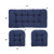 Blytieor Outdoor 3 Piece Settee Cushion Set, Patio Wicker Cushions 1 Loveseat Cushion & 2 U-Shape Cushion