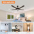 18W 2000LM LED Ceiling Fan Light Panel, Magnetic LED Retrofit Light Board LED Flush Mount Ceiling Light for Bedroom Living Room