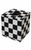 S Forever Cube Tissue Box Holders PU Leather Square Roll Tissue Box Cover (Black and White Checkerboard,5.32" L x 5.32" W x 5.51" H)