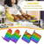 Colorful Rainbow Glitter Oven Mitts and Pot Holders Set of 4, Oven Mittens and Potholders Heat Resistant Gloves for Kitchen Cooking Baking Grilling BBQ