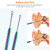 Ear Cleaning Kit,Safe Ear Wax Removal Tool,Earwax Removal Kit,Easy to Use,Painless Ear Pick,with Storage Box and Cleaning Brush (Titanium)