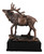 Ebros The Emperor Large Wapiti Bull Elk Deer Rustic Statue in Bronze Electroplated Finish with Trophy Base 7" Wide Wildlife Deers Elks Hunters Woodlands Animal Decor Cabin Lodge Figurine