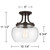 Regency Hill Kristov Industrial Rustic Farmhouse Ceiling Light Semi Flush-Mount Fixture 10 1/4" Wide Bronze Curved Clear Glass Shade for Bedroom Kitchen Living Room Hallway Dining Bathroom
