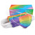 DIOLV 50Pcs Rainbow Printed Disposable Face Masks for Adults 3-ply Face Mask Gradient Rainbow