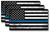 3 I Support Police Officer Thin Blue Line American Flag Decal Sticker Window Car
