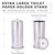 JS Jackson Supplies Free Standing Extra Large Toilet Paper Holder - Stainless Steel