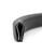 QWORK 50 Feet EPDM Rubber Edge Trim Seal Strip, Fits Edge 1/16" to 1/8"