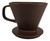 Ebros Gift Colorful Matte Finish Porcelain Portable Personal Artisan Hand Crafted Barista Style Coffee Maker Carafe Pot Flask With Pour Over Dripper Filter Cup Set (Brown)