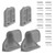 Retractable Baby Gate Replacement Parts, 55" W x 33" H Likzest Retractable Baby Gate Extensions (Including 2 x Latches + 2 x Brackets + 1 Set of Screws) for Retractable Gate (Grey) Retractable Baby Gate Replacement Parts, 55" W x 33" H Likzest Retractable Baby Gate Extensions (Including 2 x Latches + 2 x Brackets + 1 Set of Screws) for Retractable Gate (Grey)