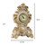Touch of Class Oliviana Table Clock - Resin - Ivory, Gold - Victorian Style - Acanthus Leaves - Vintage Decor for Bedroom, Bathroom Shelf, Living Room, Mantel, Entryway, Foyer