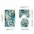 3 Pieces Soft Flannel Bathroom Mat Set Non-Slip Bathroom Rug Absorbent Toilet Mat Lid Cover Set Octopus