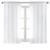 DWCN White Sheer Curtains Semi Transparent Voile Rod Pocket Curtains for Bedroom and Living Room, 52 x 45 inches Long, Set of 2 Panels