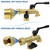 Double Outdoor Faucet, Outside Tap Garden Water Faucet Wall Mounted 3/4 inch NPT Female Inlet & Two Outlets, Frost-proof Brass Outside Spigot for Home Balcony Hose Connector (Copper 3/4" Female Inlet)
