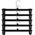 HangOn Pants Hangers Recycled Plastic with Ridged Clips, Black, 14 Inch Pack of 10