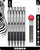 Zebra F-301 Retractable Ballpoint Pen with Stainless Steel Barrel 0.7mm Fine Point - Pack of 6 +3 Refills