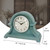 Presentime & Co. Mantel Clock Vintage Farmhouse Series, Napoleon Desk & Shelf Clock, 13 x 10 inch, Domed Lens, Quartz Movement, ABS Plastic Case, Aged Teal Finish (Home/Tabletop Decoration)