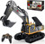 kolegend Remote Control Excavator Toy 16 Inch, 9 Channel RC Construction Vehicles Hydraulic Haulers Digger Toys Gift for 6 7 8 9 10 Years Old Kids Boys