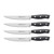 HENCKELS Forged Accent Razor-Sharp Steak Knife Set of 4, Black, German Engineered Knife Informed by over 100 Years of Mastery